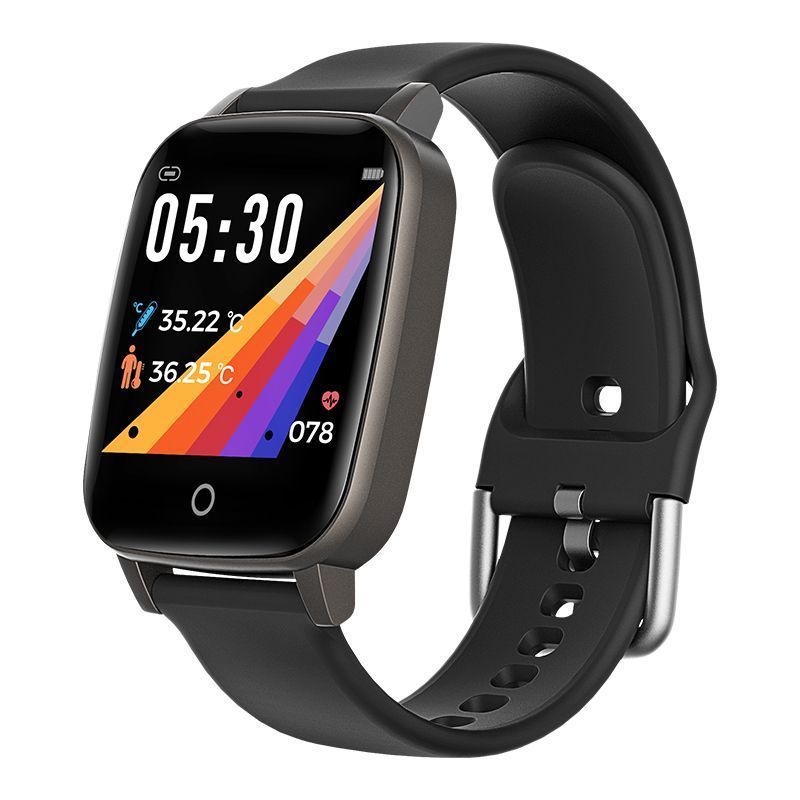 BFT6-3 body temperature 1.3'' IPS colour touch screen bluetooth bracelet sport smart watch android wearable wristband sm